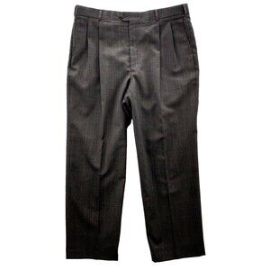 John Alexander Pants Men's 38x30 Gray Pleated Front Wool Preppy Corpcore USA